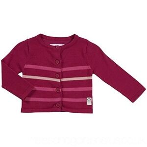 Appaman Baby Boardwalk Striped Pink Cardigan 12-18